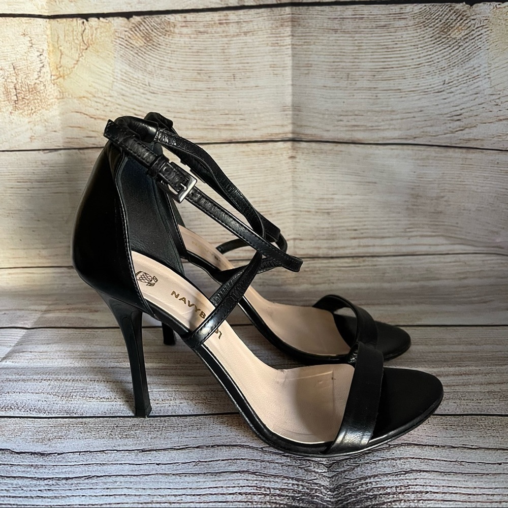 Navyboot black strappy heels size 38.5